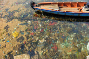 Dump in sea water. Phu Quoc island, Vietnam.