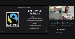 Jäädvustus õiglase kaubanduse e-tunnist 9. oktoobril, 2025.